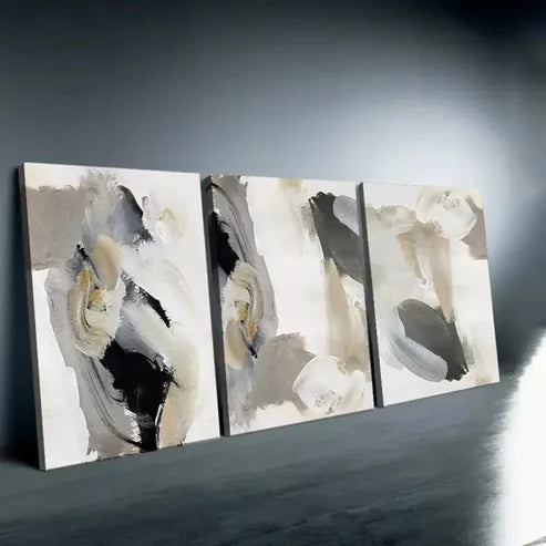3pcs Nordic Modern Black and White Art Canvas Unframed - High Quality Print 100% Australian Made Wall Canvas