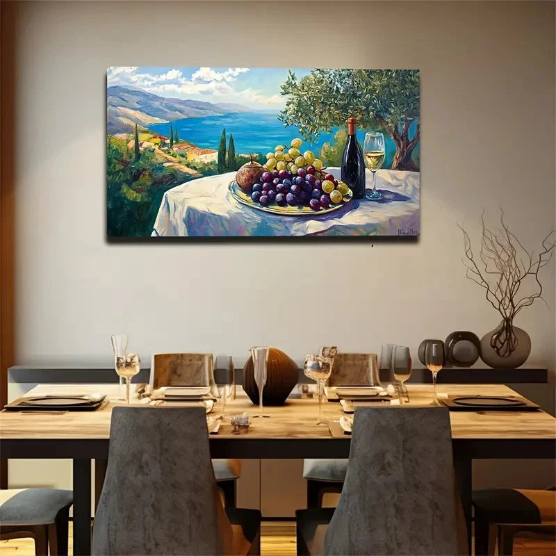 The Distant Seaside Scenery Wall Art Canvas Office Home Room Framed 120x60cm