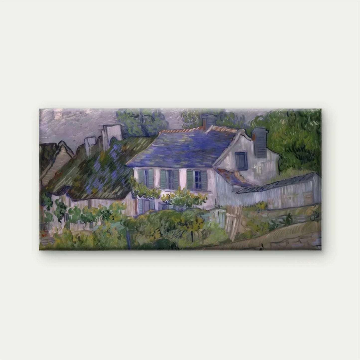 Countryside Cottage Landscape Wall Art Canvas Office Home Room Framed 120x60cm