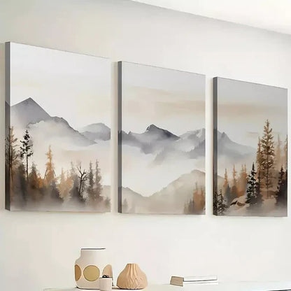 3pcs Abstract Forest  Art Set Canvas Unframed - High Quality Print 100% Australian Made Wall Canvas - Bella Home Decor