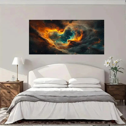 Cosmic Space Cloud Galaxy Wall Art Canvas Office Home Room Framed 120x60cm