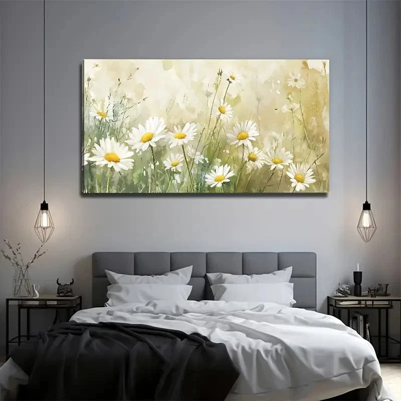 Decorative Chrysanums Suitable Wall Art Canvas Office Home Room Framed 120x60cm