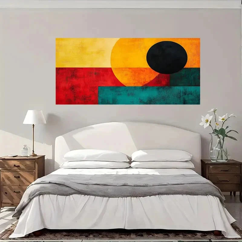 Abstract Geometric Decorative Wall Art Canvas Office Home Room Framed 120x60cm