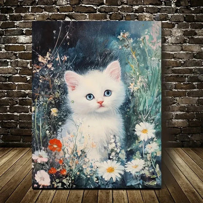 Beautiful Adorable Ragdoll Kitten Painting  40x60cm Metal Print Ready to Hang