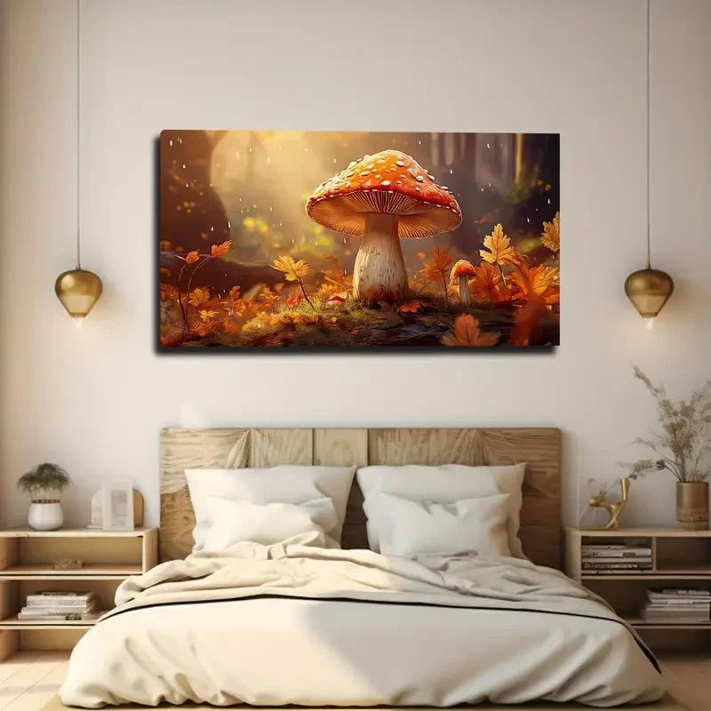 Autumn Woods With Giant Wall Art Canvas Office Home Room Framed 120x60cm