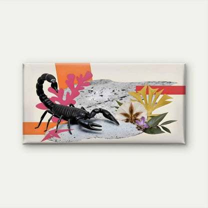 Featuring a Black Scorpion Wall Art Canvas Office Home Room Framed 120x60cm