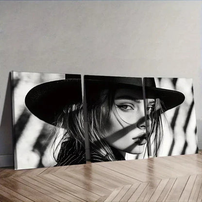 3pcs Featuring a Female Model Wall Art Set Canvas Unframed - High Quality Print 100% Australian Made Wall Canvas