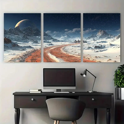 3pcs Mars Rover Perseverance Space Exploration Metal Print Ready to Hang Art - Bella Home Decor