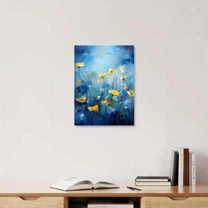 Beautiful Forest Elements Golden Design Painting 60x90cm Metal Print Ready to Hang
