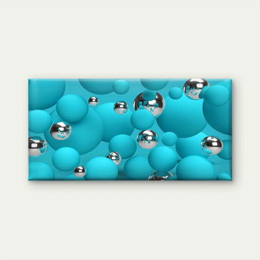 Abstract With Blue Spheres Wall Art Canvas Office Home Room Framed 120x60cm
