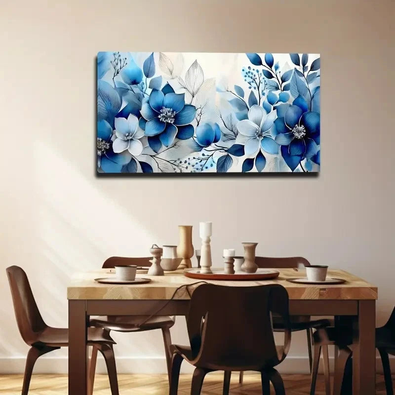 Elegant Blooming Flowers Wall Art Canvas Office Home Room Framed 120x60cm - Bella Home Decor