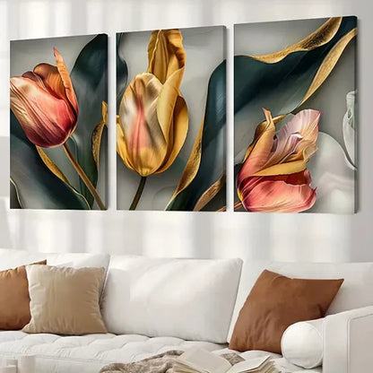 3pcs Mid Century Modern Sage Green Wall Art Canvas Unframed - High Quality Print 100% Australian Made Wall Canvas