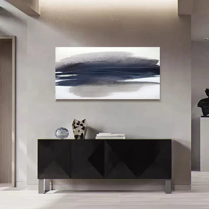 Abstract Black Ink Graffiti Versatile Wall Art Canvas Office Home Room Framed 120x60cm - Bella Home Decor