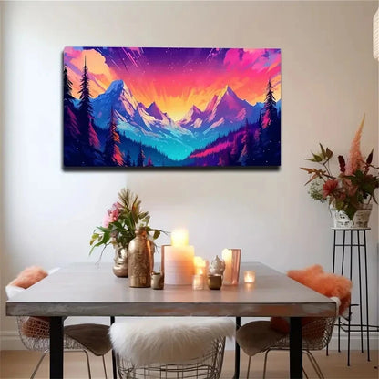 Realistic Winter Spring Lands Wall Art Canvas Office Home Room Framed 120x60cm - Bella Home Decor