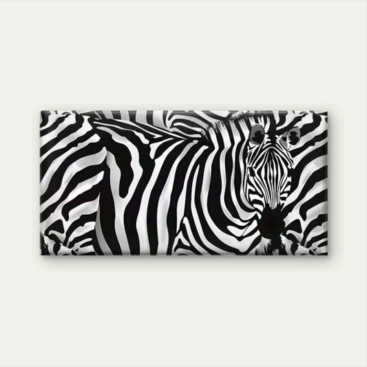 Abstract Zebra Stripes Wall Art Canvas Office Home Room Framed 120x60cm