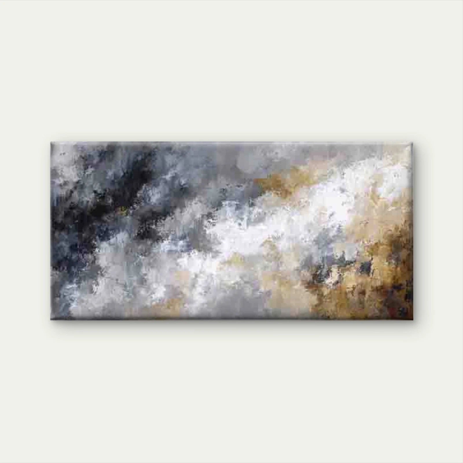 Abstract Flow Neutral Tones Wall Art Canvas Office Home Room Framed 120x60cm - Bella Home Decor