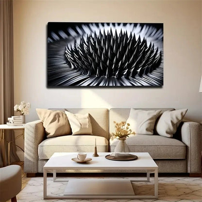 Abstract Metallic Spiked Wall Art Canvas Office Home Room Framed 120x60cm