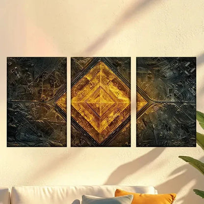 3pcs Magic Egyptian Pyramids Wall Art Set Canvas Unframed – High Quality Print 100% Australian Made Wall Canvas