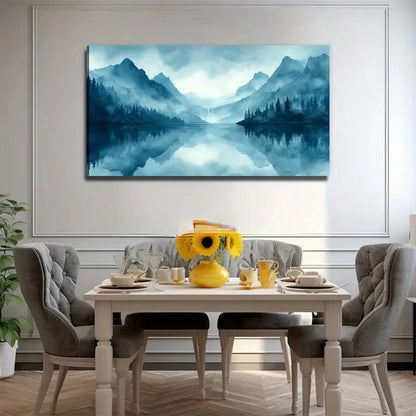 Serene Mountain And Water Wall Art Canvas Office Home Room Framed 120x60cm