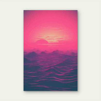Gradient With Magenta Soft Vintage Glitch 60×90cm Metal Print Ready to Hang