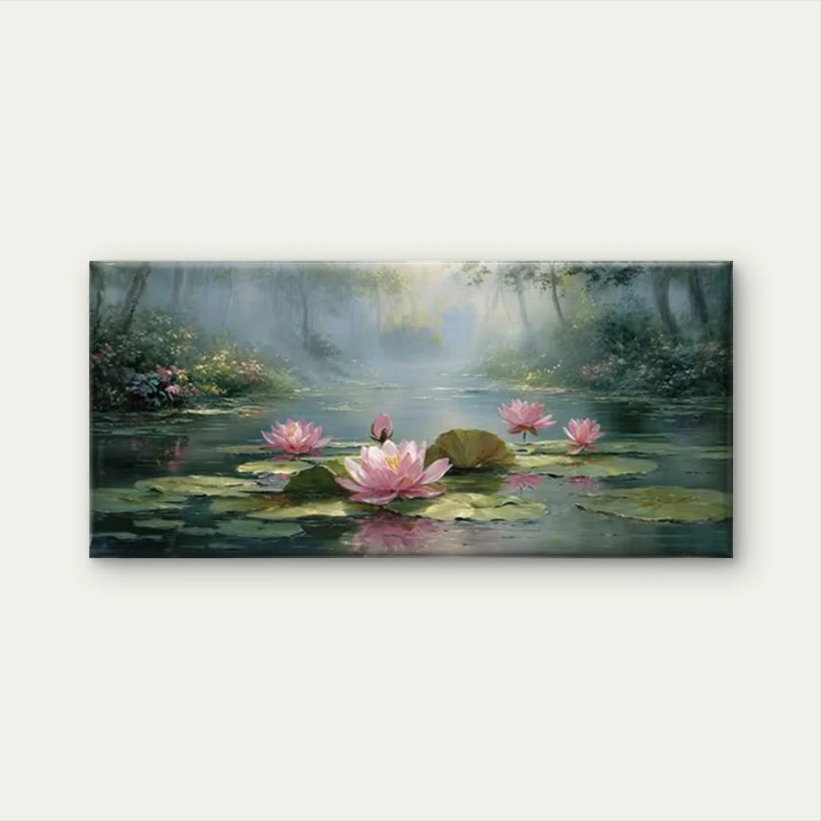 Reflective Water Surface Wall Art Canvas Office Home Room Framed 120x60cm - Bella Home Decor