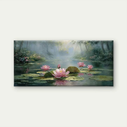 Reflective Water Surface Wall Art Canvas Office Home Room Framed 120x60cm - Bella Home Decor