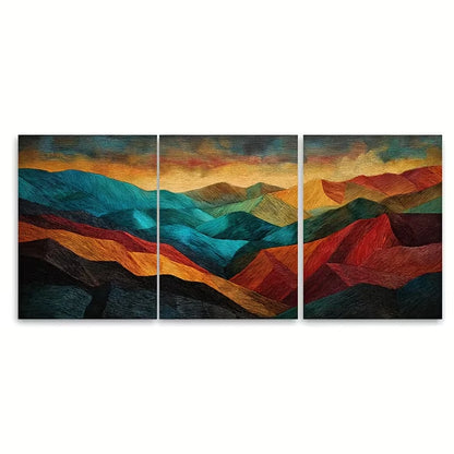 3pcs Abstract Painting Autumn Landscape Wall Art Set Canvas Framed 60x90cm - High Quality Print 100% Australian Made Wall Canvas Ready to Hang - Bella Home Decor