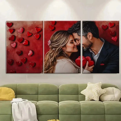 3pcs Valentine'S Present ER    Wall Art Set Canvas Framed 50x70cm - High Quality Print 100% Australian Made Wall Canvas Ready to Hang