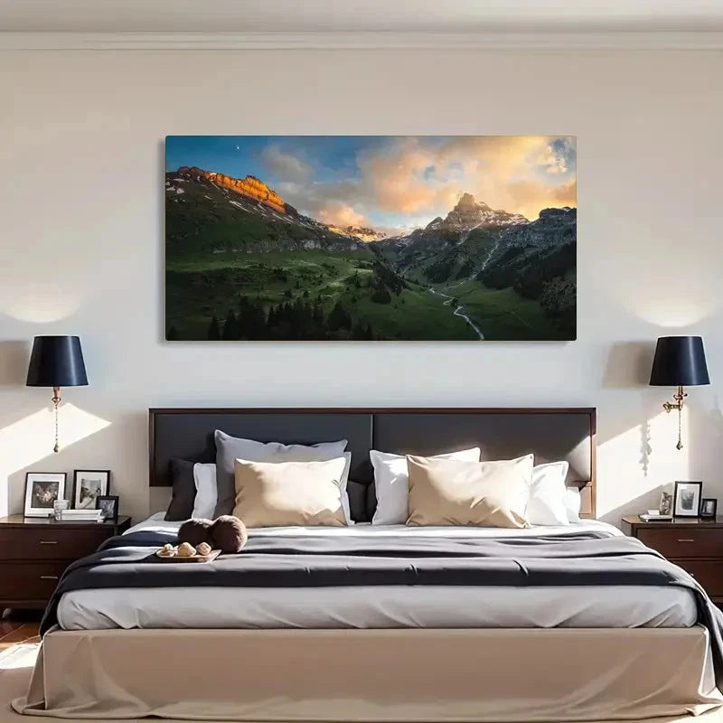 Contemporary Nature Scenery Wall Art Canvas Office Home Room Framed 120x60cm