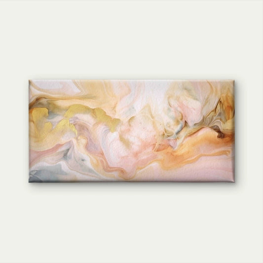 Alcohol Ink With Golden Swirls Wall Art Canvas Office Home Room Framed 120x60cm