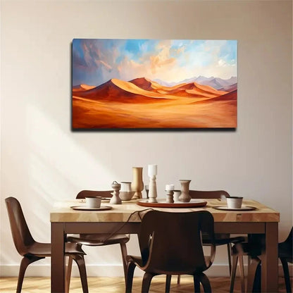 Vibrant Orange & Red Sand Dunes Wall Art Canvas Office Home Room Framed 120x60cm - Bella Home Decor
