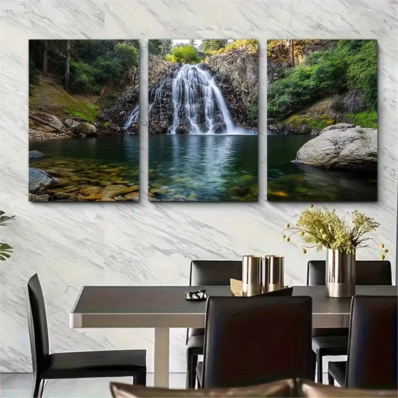 3pcs Upper Cascadero Falls Art Landscape Metal Print Ready to Hang Art
