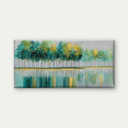 Abstract Landscape Forest Wall Art Canvas Office Home Room Framed 120x60cm