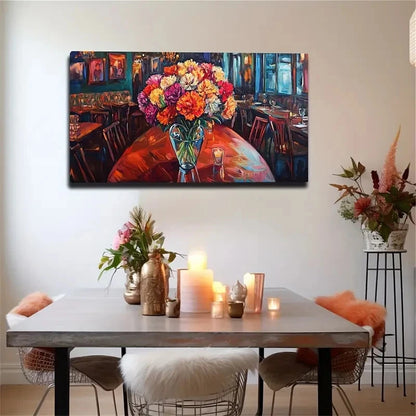 Colorful Flowers In Full Bloom Wall Art Canvas Office Home Room Framed 120x60cm