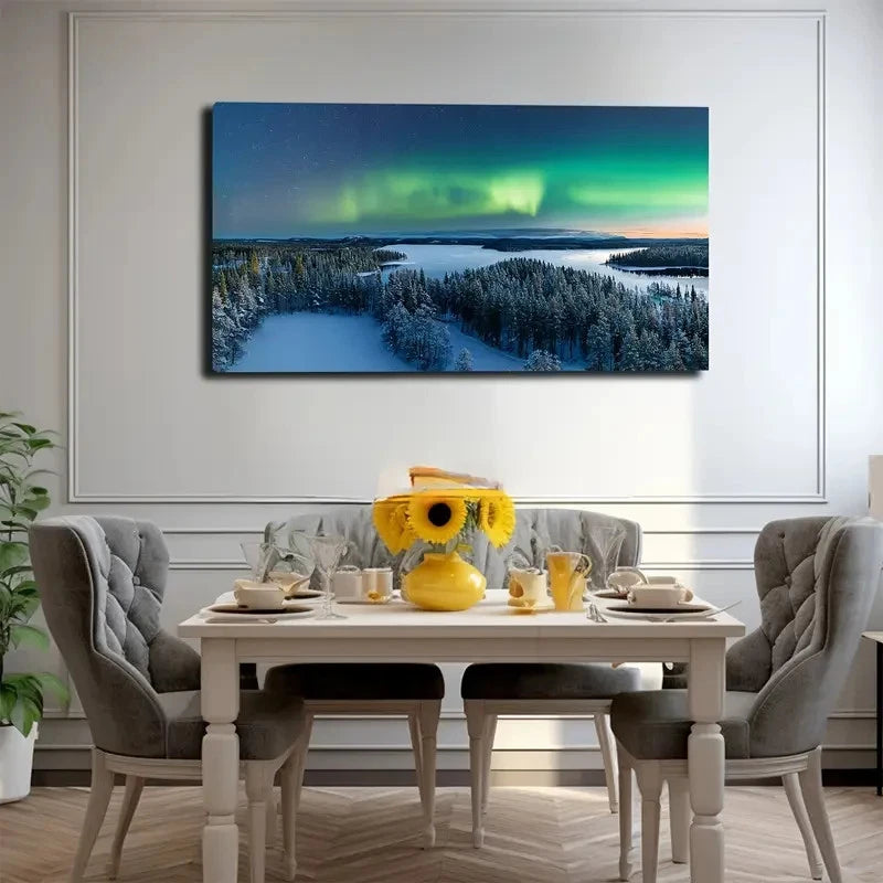 Snowy Mountains Ideal Wall Art Canvas Office Home Room Framed 120x60cm