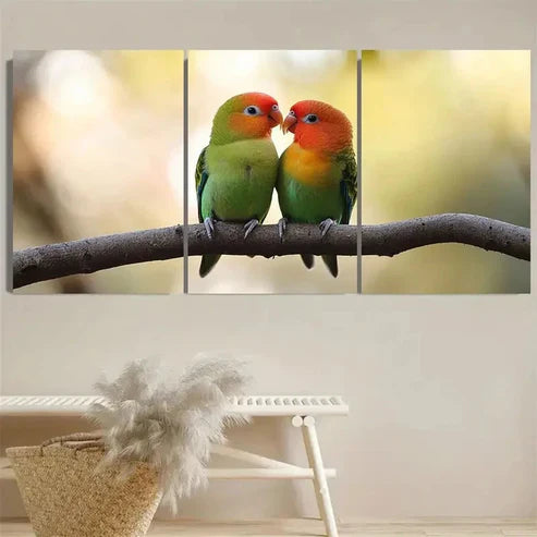 3pcs Lovebirds Wall Art Set Canvas Unframed - High Quality Print 100% Australian Made Wall Canvas