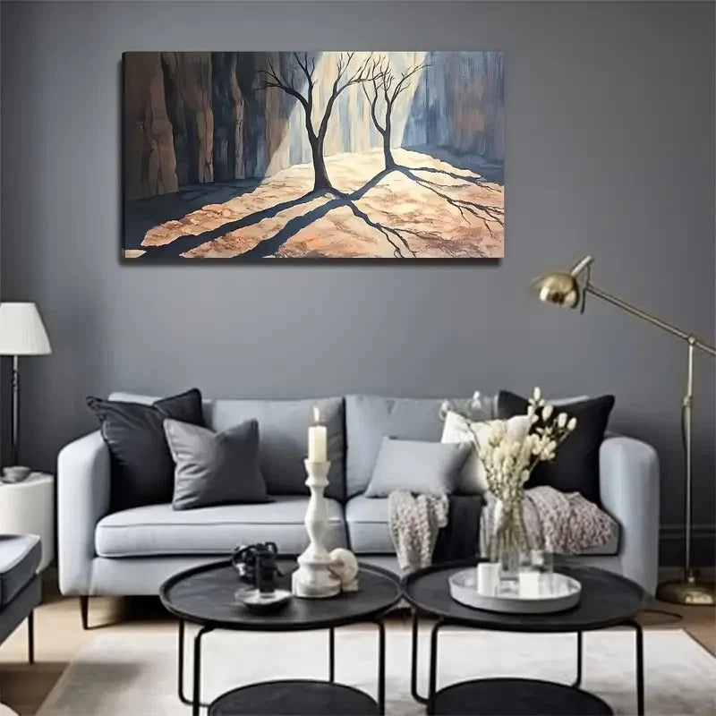Abstract Branches Perfect Wall Art Canvas Office Home Room Framed 120x60cm