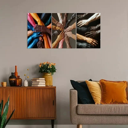 3pcs Vintage-Style Close-Up of Arms Metal Print Ready to Hang Art - Bella Home Decor