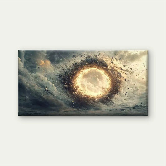 The Singularity Cycle Wall Art Canvas Office Home Room Framed 120x60cm