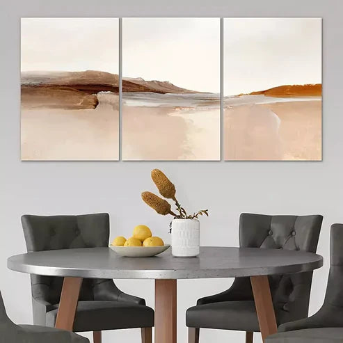 3pcs Ocean Wave Abstract Artwork Wall Art Canvas Unframed - High Quality Print 100% Australian Made Wall Canvas