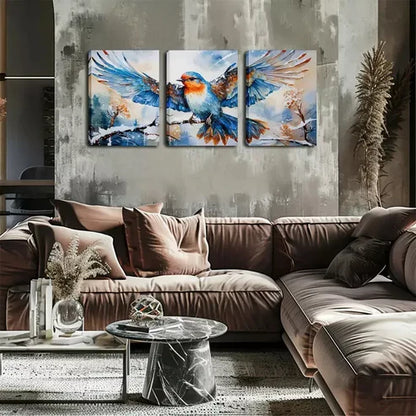 3pcs Exquisite Design, a Bird about to Take Off Wall Art Canvas Unframed - High Quality Print 100% Australian Made Wall Canvas