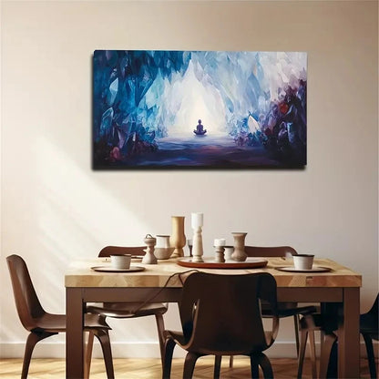 Dream Meditating Person Wall Art Canvas Office Home Room Framed 120x60cm