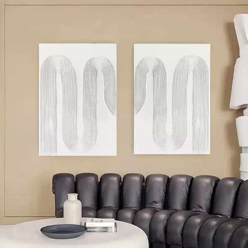 Abstract and Simple Texture Oil Painting Canvas Framed 50x75cm - High Quality Print 100% Australian Made Wall Canvas Ready to Hang