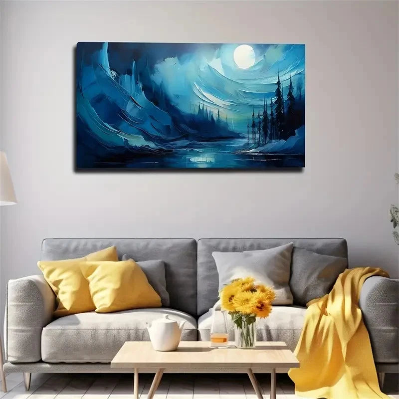 Imaginative Night Landscape Wall Art Canvas Office Home Room Framed 120x60cm