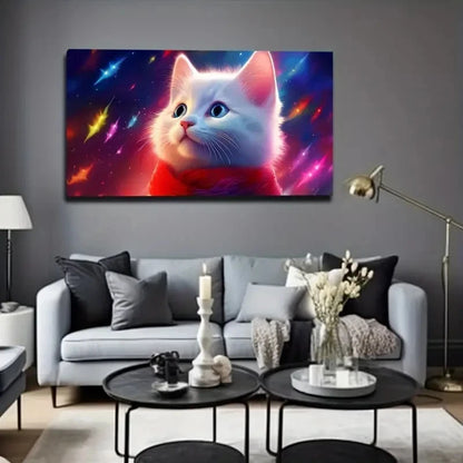 Vibrant Galaxy & Starry Wall Art Canvas Office Home Room Framed 120x60cm