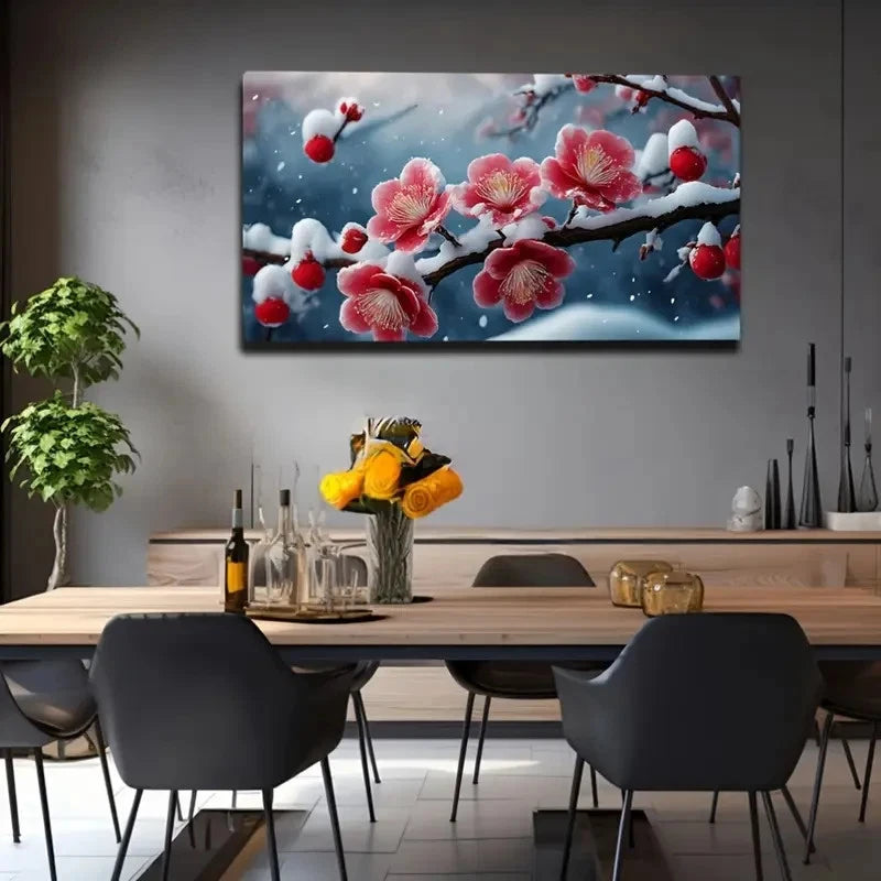 Plum Blossoms Wall Art Canvas Office Home Room Framed 120x60cm