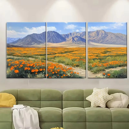 3pcs Death Valley National Park Mountain Metal Print Ready to Hang Art - Bella Home Decor