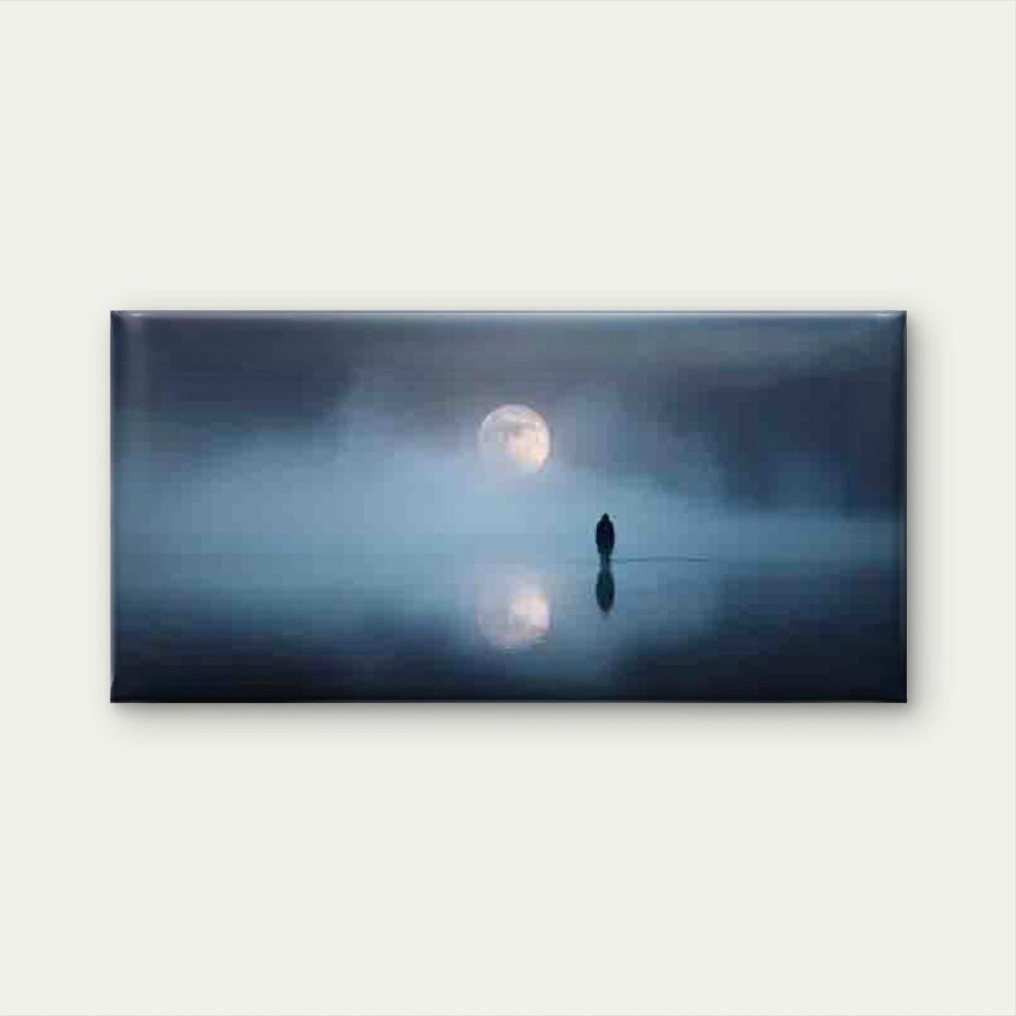 Calming Night Sea View Wall Art Canvas Office Home Room Framed 120x60cm - Bella Home Decor