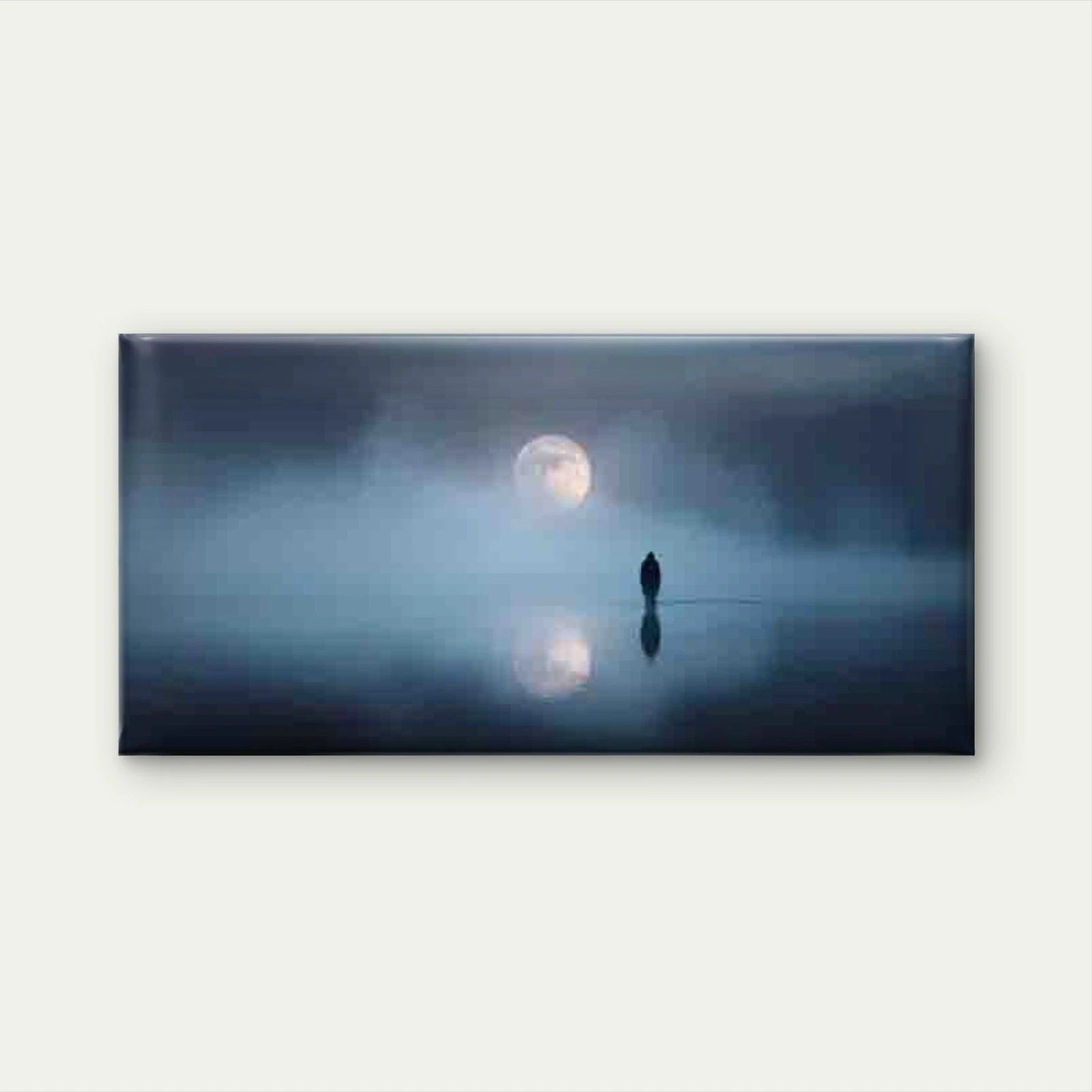 Calming Night Sea View Wall Art Canvas Office Home Room Framed 120x60cm - Bella Home Decor