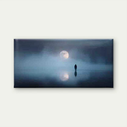 Calming Night Sea View Wall Art Canvas Office Home Room Framed 120x60cm - Bella Home Decor